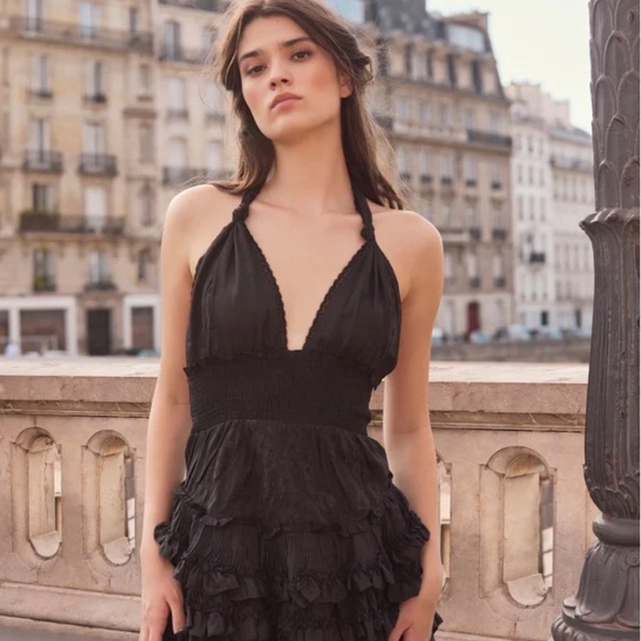 NWT LoveShackFancy Quintelle Dress | Black | Size S | $595 Retail - Picture 7 of 11